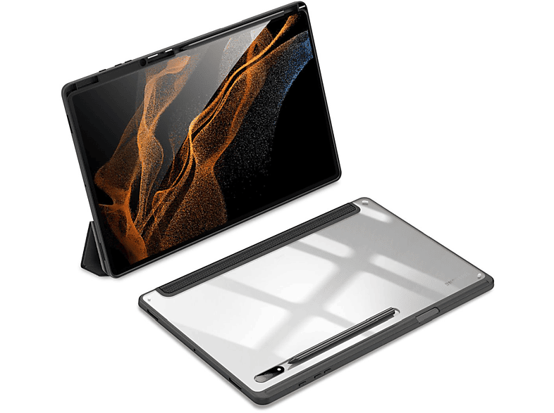 DUX DUCIS Toby Tablethülle Bookcover für Samsung Galaxy Tab S8 Ultra Polyurethan, Kunststoff, Schwarz