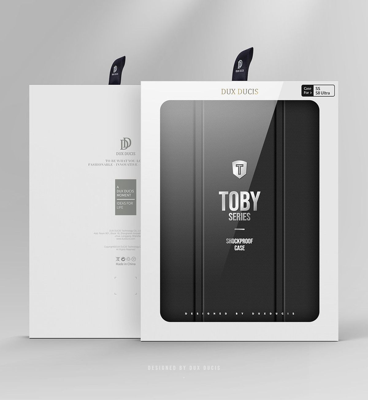 DUX DUCIS Toby Tablethülle für Tab Ultra S8 Galaxy Polyurethan, Kunststoff, Samsung Bookcover Schwarz