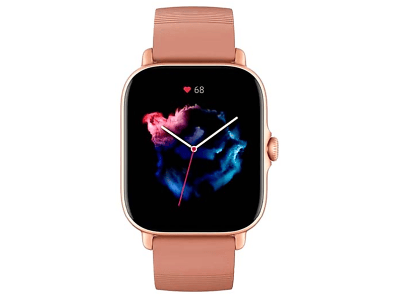 AMAZFIT GTS 3 Smartwatch Aluminium, Kunststoff silicone, 88 mm + 119 mm, Peach