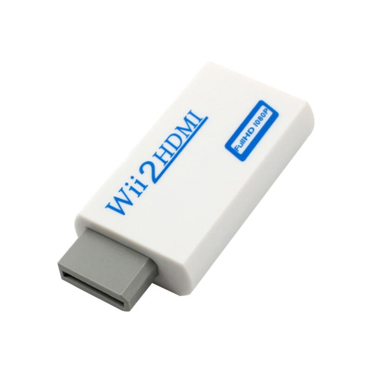 Biały adapter Wii2HDMI do podłączenia konsoli Wii do wyświetlacza HDMI.