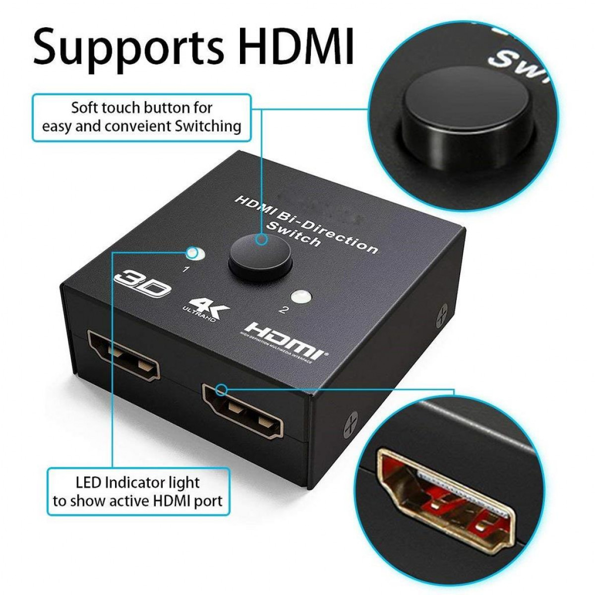 HDMI INF HDMI Splitter Splitter Switch Switch bidirektional 2x1/1x2