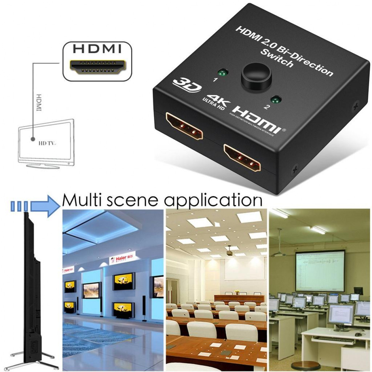 HDMI INF HDMI Splitter Splitter Switch Switch bidirektional 2x1/1x2