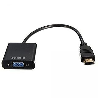 Adaptador enchufe  - Adaptador HDMI a VGA INF, Negro
