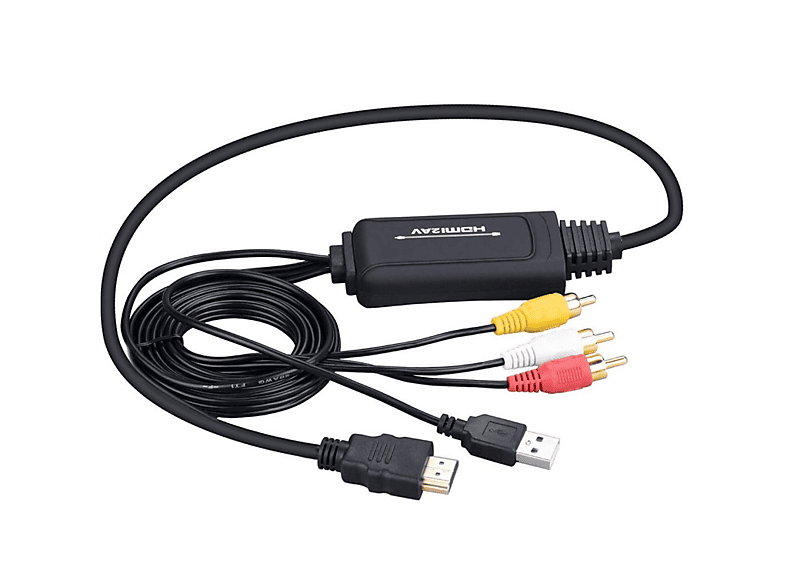 INF HDMI Composite HDMI - Cinch Wandler auf Konverter Konverter zu Cinch auf HDMI