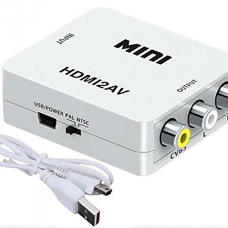 Adaptador HDMI  - Conversor de señal HDMI a AV/RCA 1080p INF