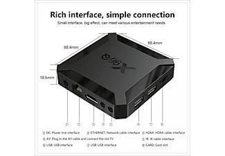 INF 4K Android 10.0 Smart-TV Streamingbox 2 GB + 16 GB Mediaplayer Streaming Box, schwarz