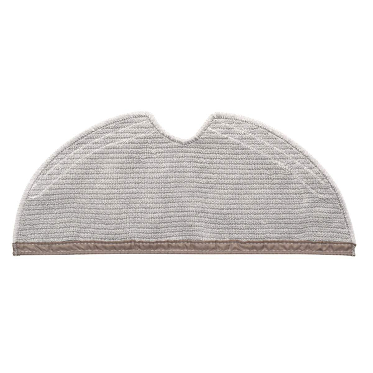 Szara, półkolista nakładka do mopa z brązową obwódką.