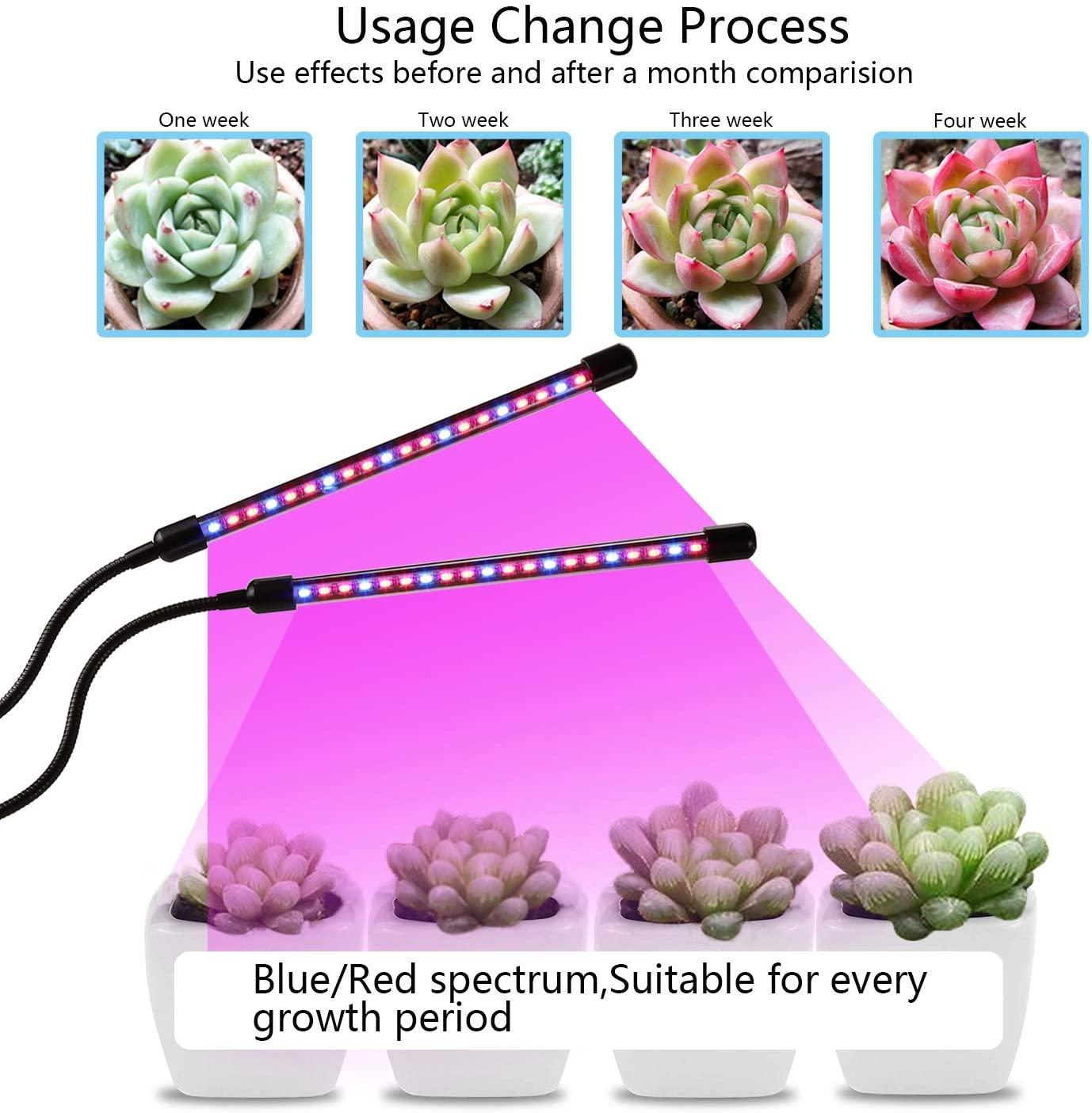 INF / mit Pflanzenbeleuchtung flexiblen Armen LED-Lampe 2 Pflanzen für LED-Lampe für Pflanzen