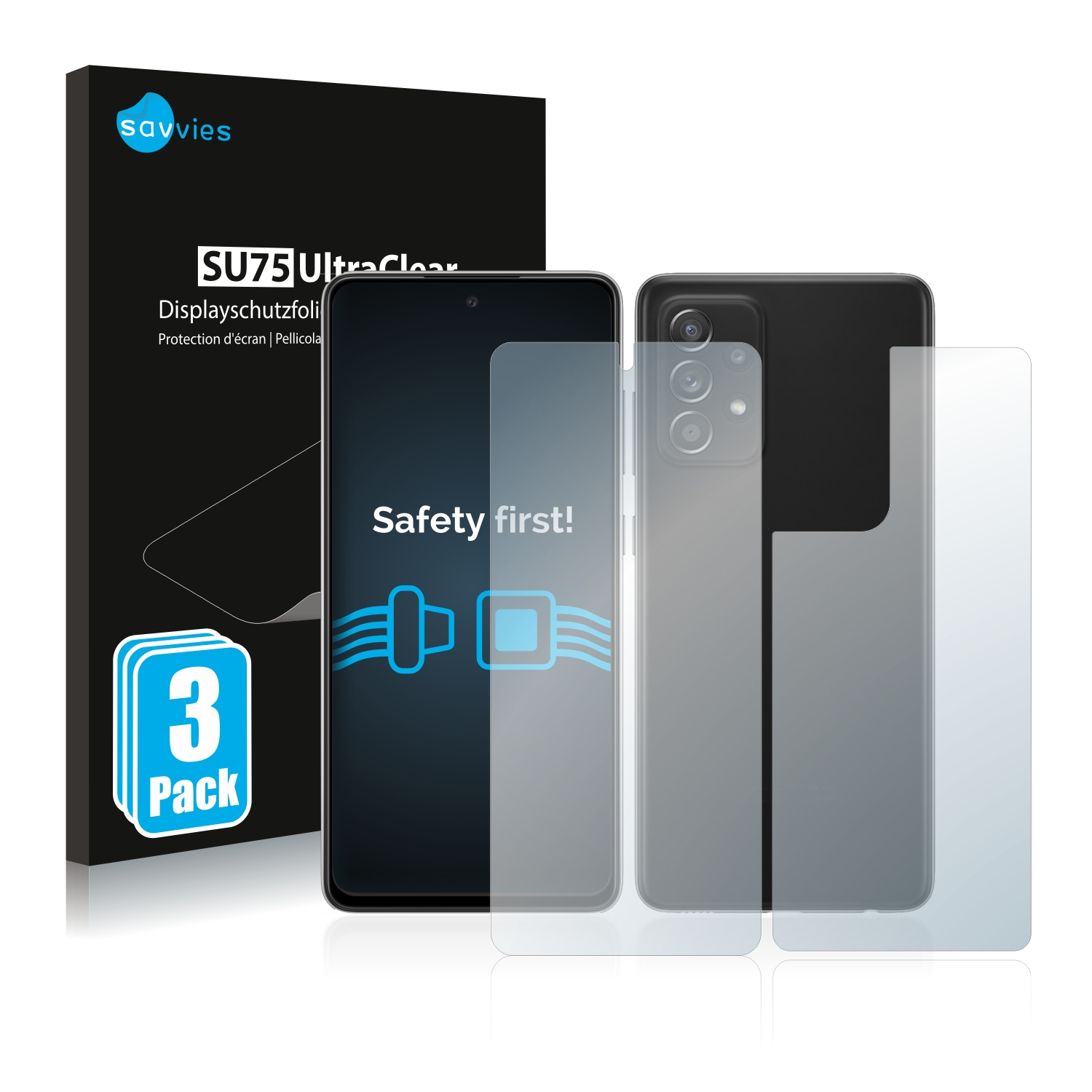 SAVVIES 6x klare Schutzfolie(für Samsung A52s Galaxy 5G)