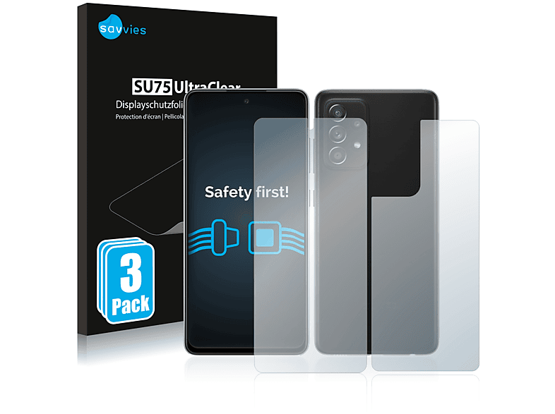 SAVVIES 6x klare Schutzfolie(für Samsung Galaxy A52s 5G)