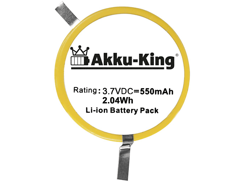 AKKU-KING Akku kompatibel mit Verifone Li-Ion 8020 550mAh Volt, 3.7 Geräte-Akku