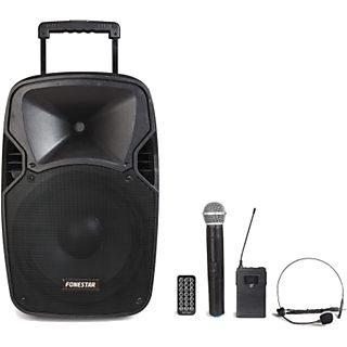 Altavoz inalámbrico - FONESTAR MALIBU-212P, 40 W, Bluetooth, Hasta 5 horas, Negro