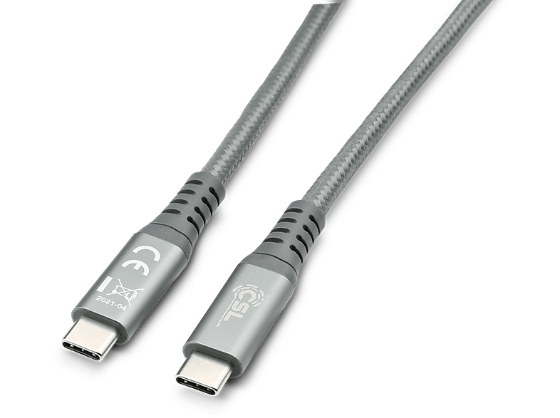 CSL USB-3.2-Kabel, USB Kabel Typ-C, 1m, grau
