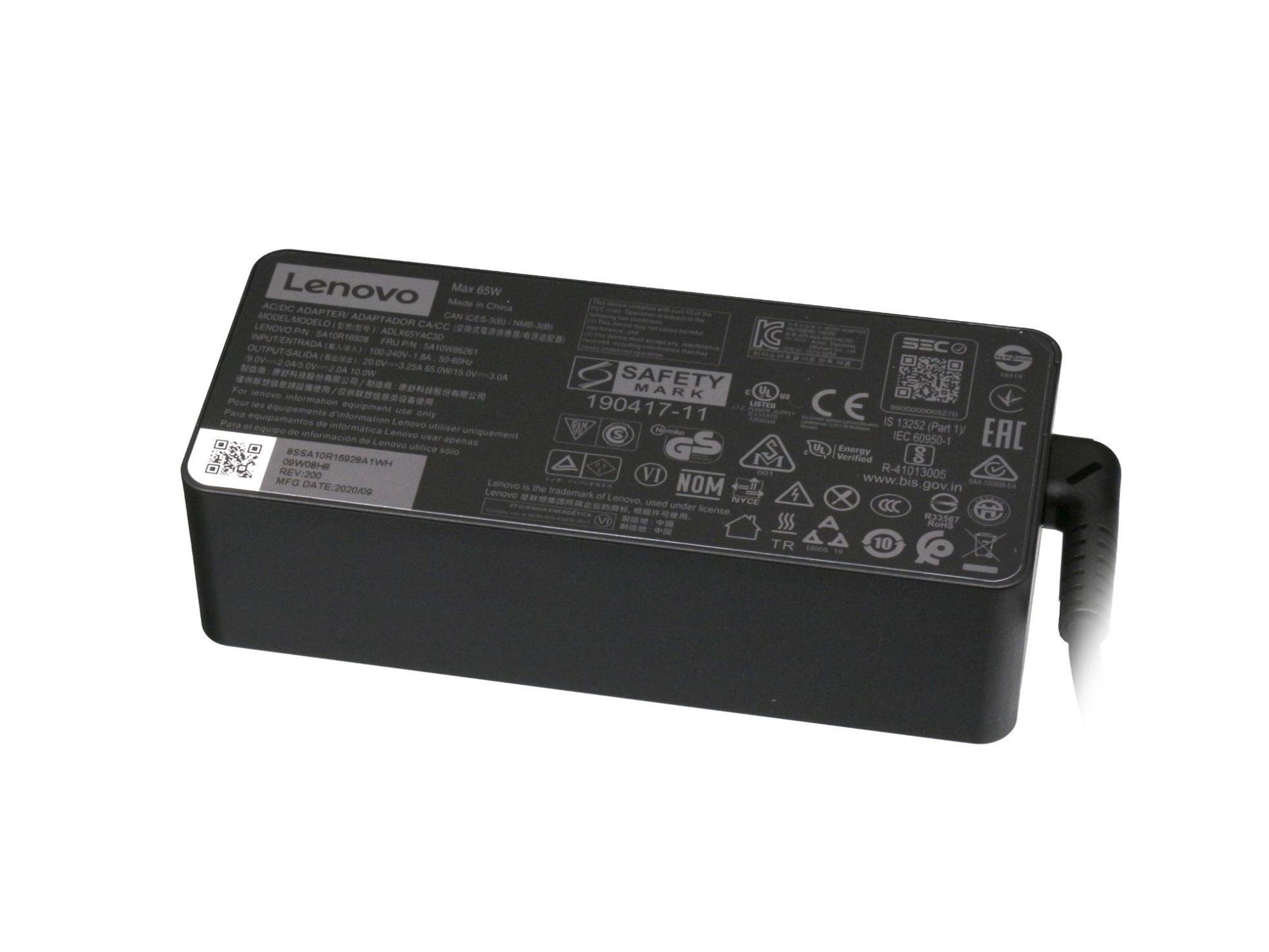 Netzteil Watt 65 USB-C 5A10W86254 LENOVO Original