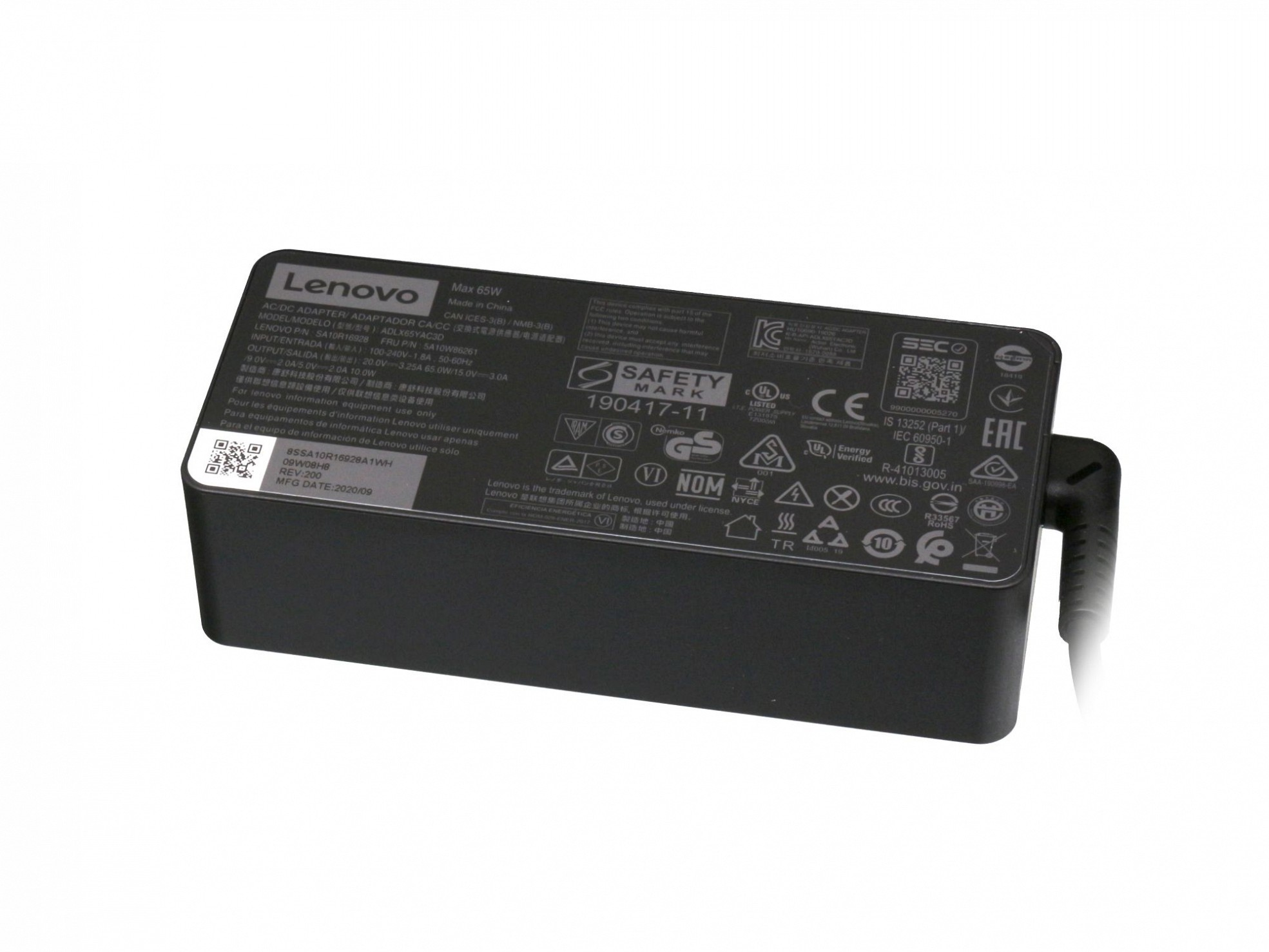 65 USB-C Netzteil Watt LENOVO 01FR028 Original