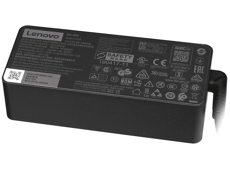 LENOVO 5A10W86255 Original USB-C Netzteil 65 Watt