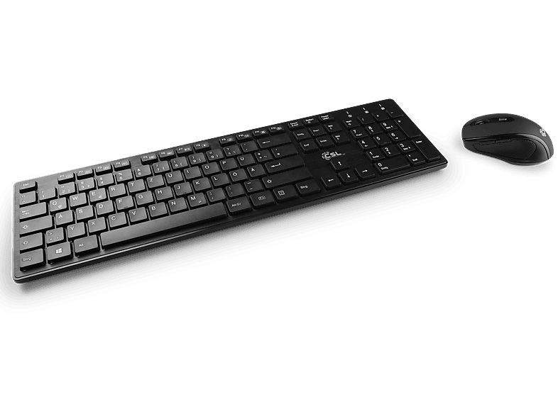 CSL ADVANCED wireless Desktop-Set, Tastatur-/Maus-Set, schwarz