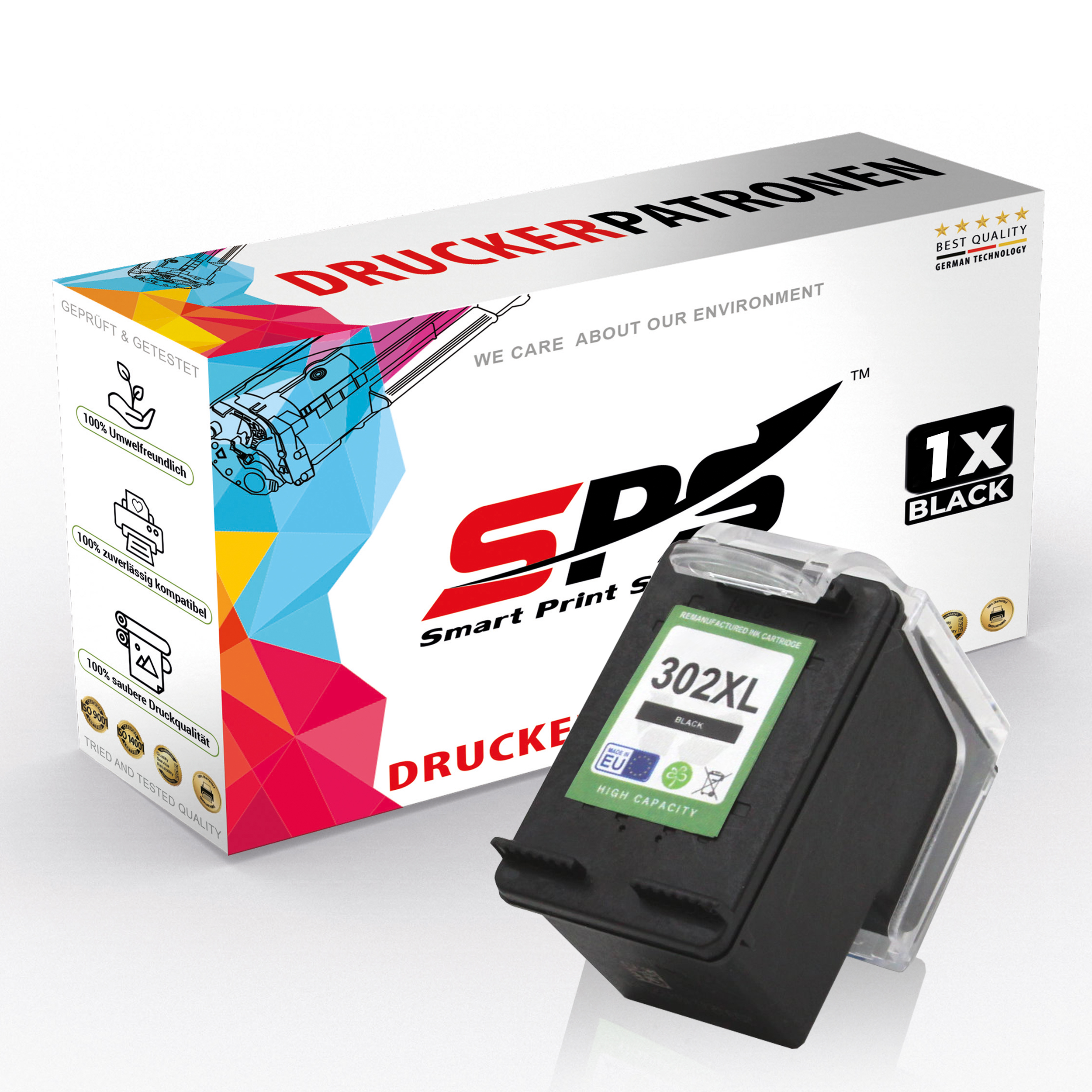 KMP Tintenpatrone Passend Für HP 302XL Black (F6U68AE), 20,61