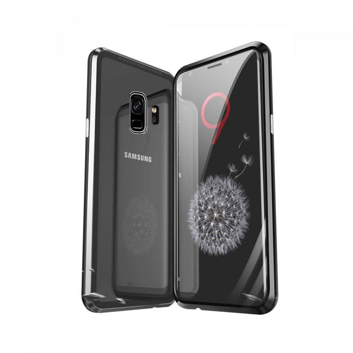 Galaxy schwarz Samsung Handyhülle INF Bumper, Glas, Galaxy S9 S9, Samsung, magnetisch