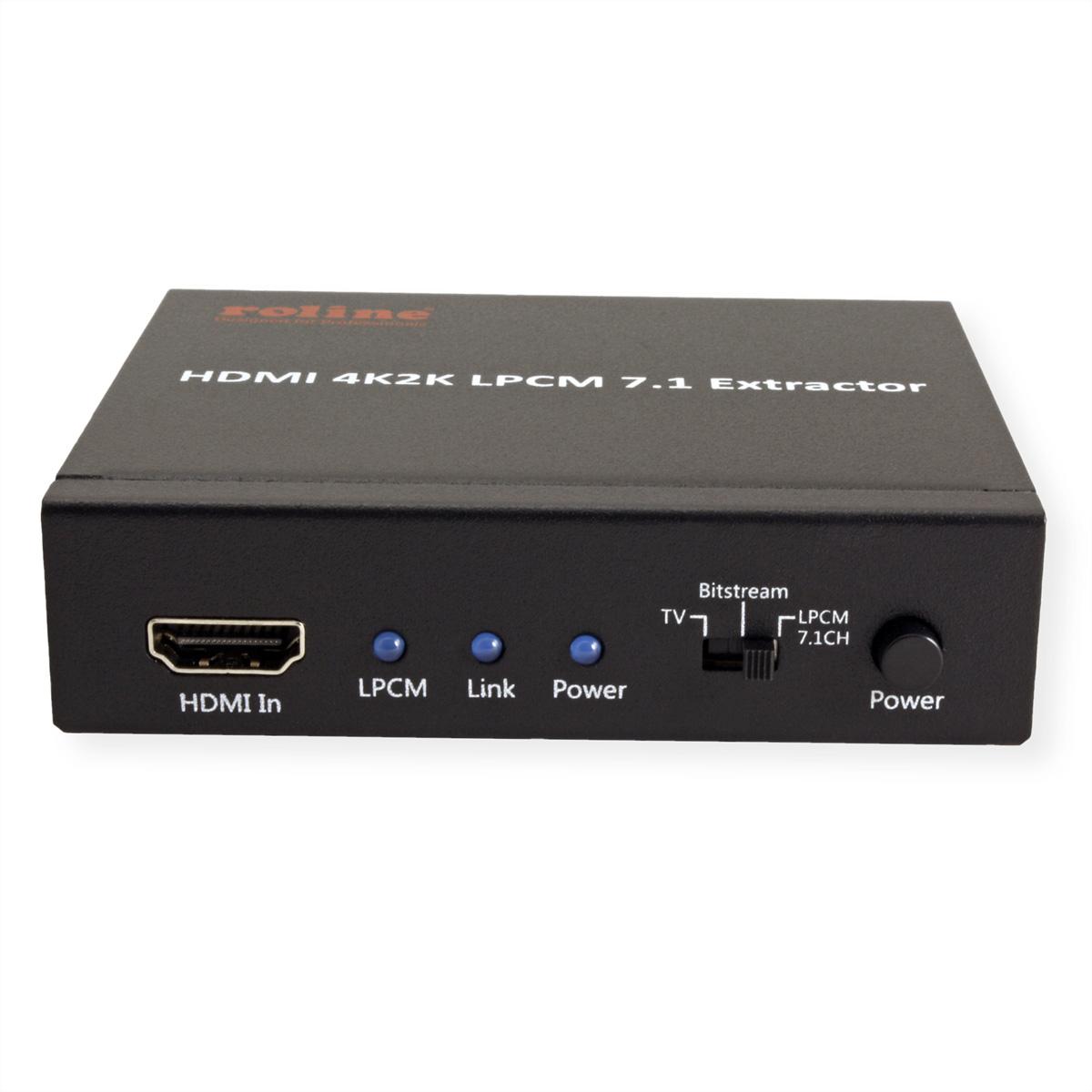ROLINE HDMI 4K Audio Extraktor 7.1 Audio LPCM HDMI Extraktor