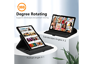 FINTIE Hülle Tablethülle Bookcover für Samsung Kunstleder, Schwarz