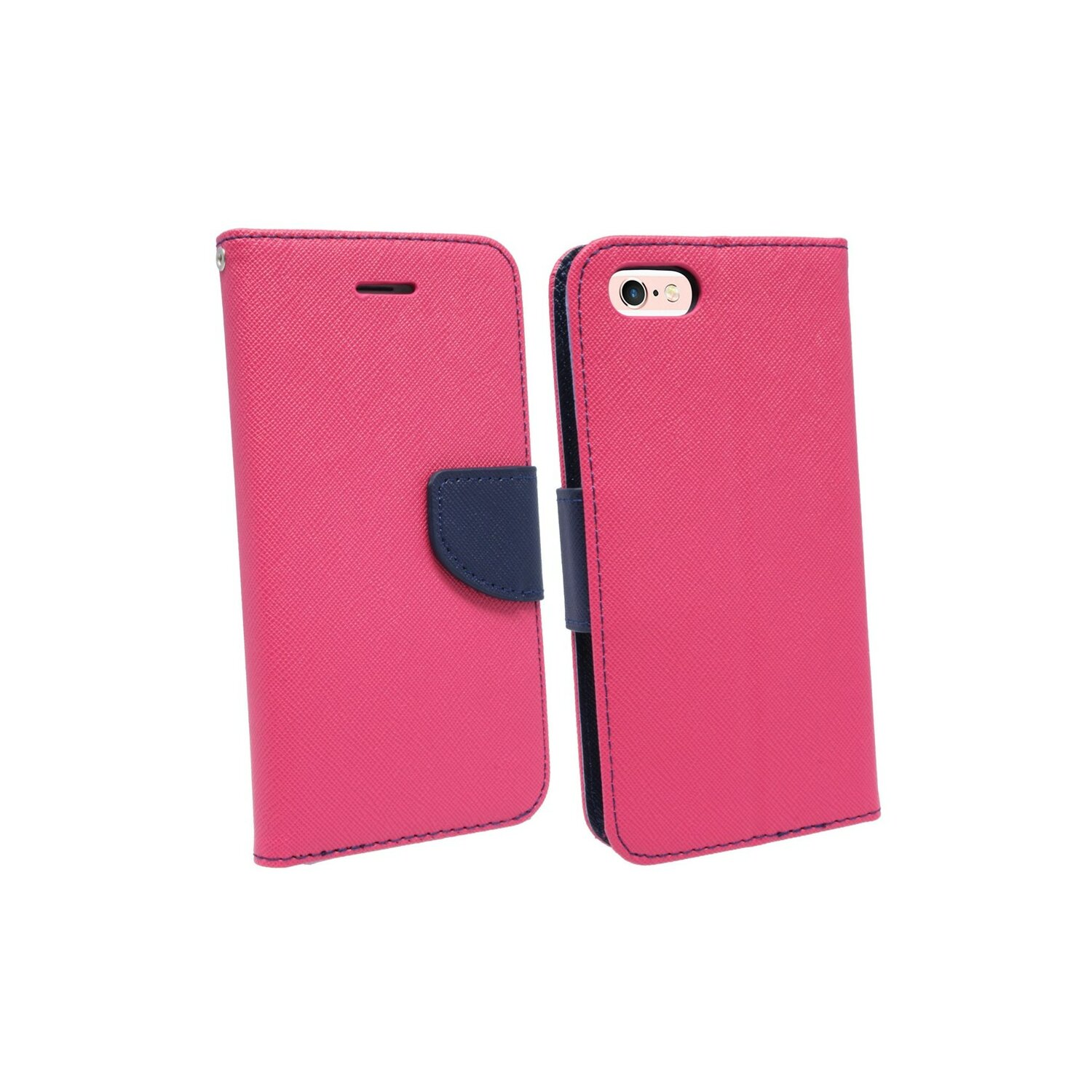 COFI Buchtasche, Bookcover, Apple, iPhone 2022, Pink-Blau SE