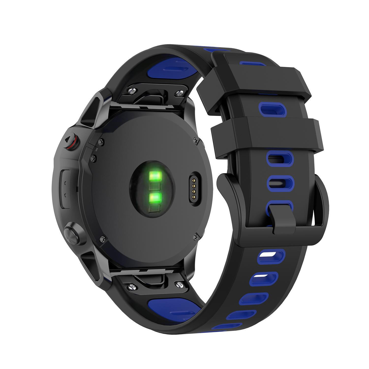 INF Garmin Fenix 6, Garmin, Blau 5/6 Fenix 5/ Fenix Silikon, Armband Ersatzarmband