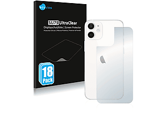 SAVVIES 18x klare Schutzfolie(für Apple iPhone 12 mini (Rückseite))