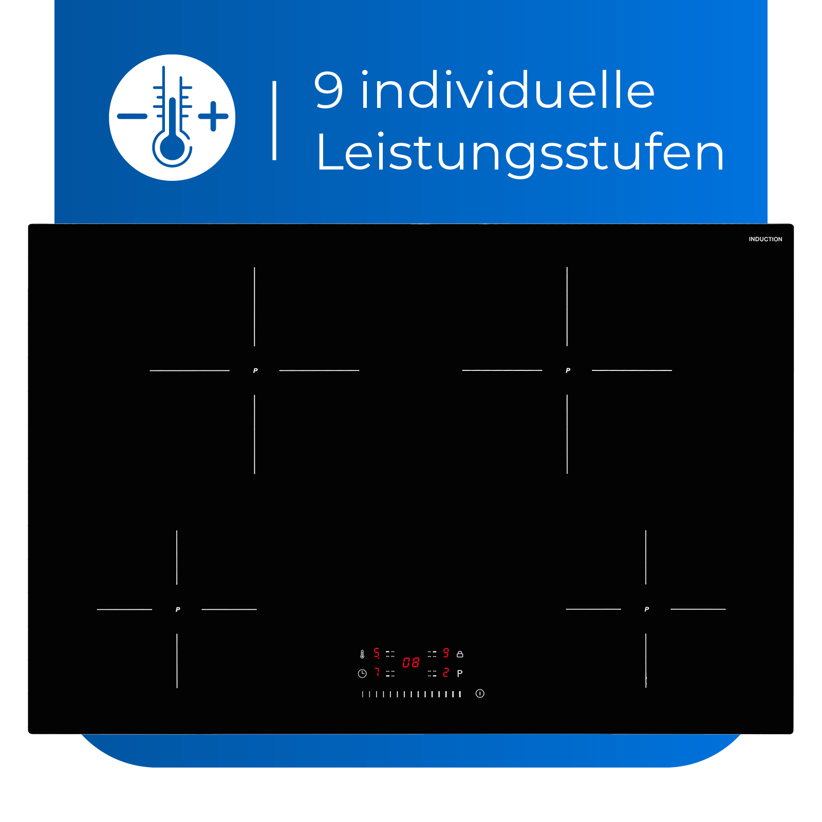 EXQUISIT EKI 802-19 S Induktion mm (770 breit, Kochfelder) 4