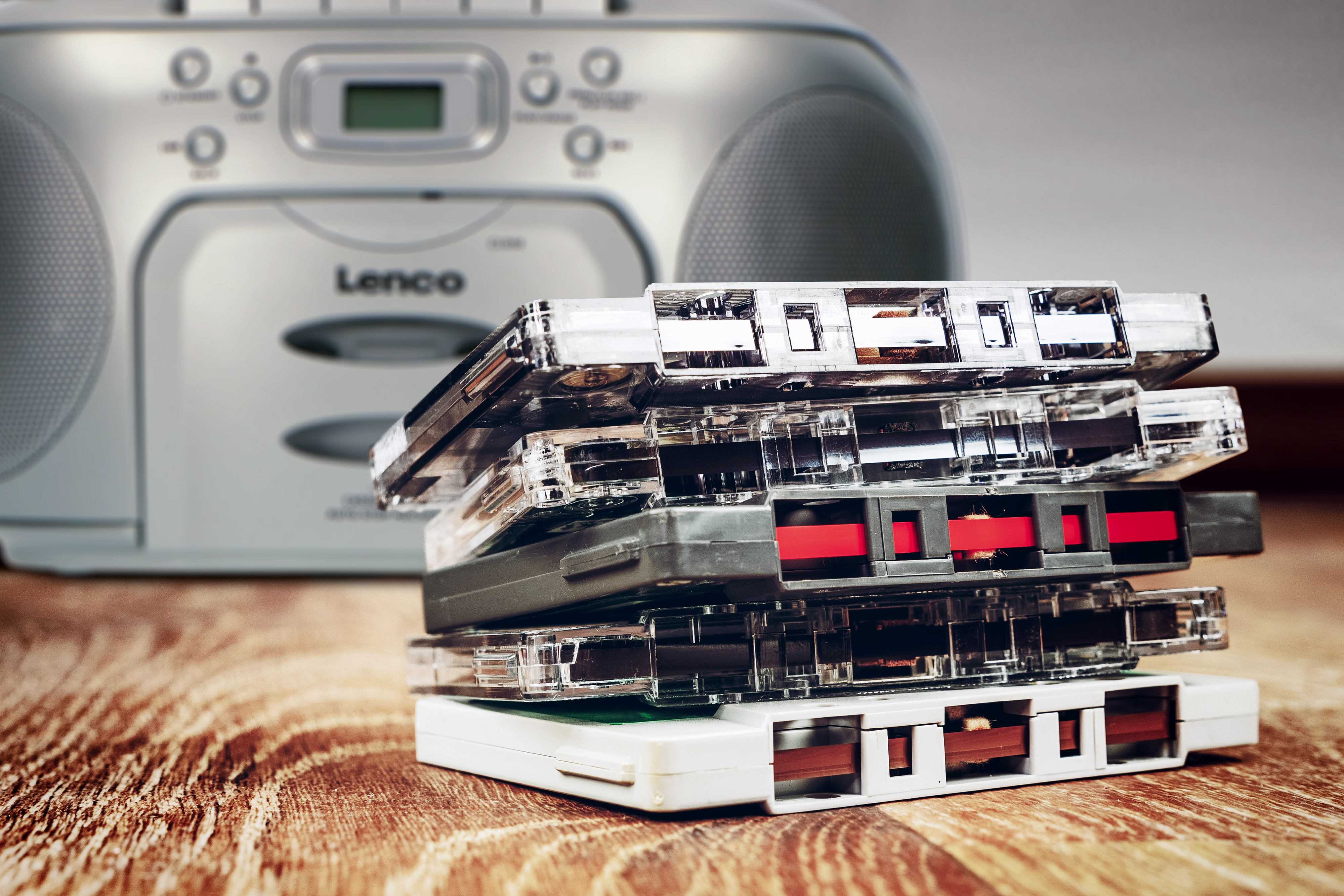LENCO SCD-420SI CD-Player Boombox, Silber