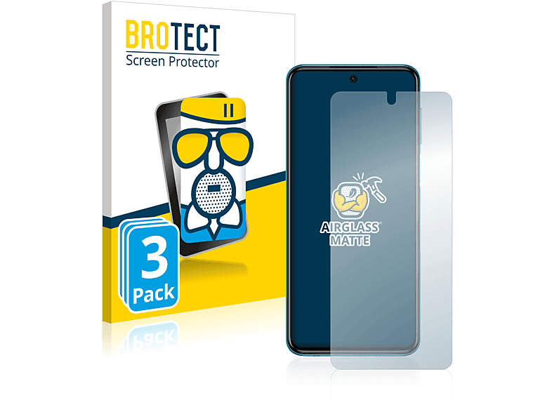 BROTECT 3x Airglass Pro matte Note 9 Xiaomi Redmi Max) Schutzfolie(für