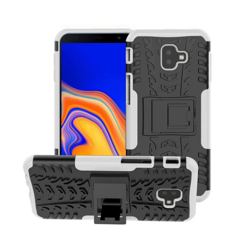 CASEONLINE 2i1, Backcover, Samsung, Weiß Galaxy J6 (2018), Plus