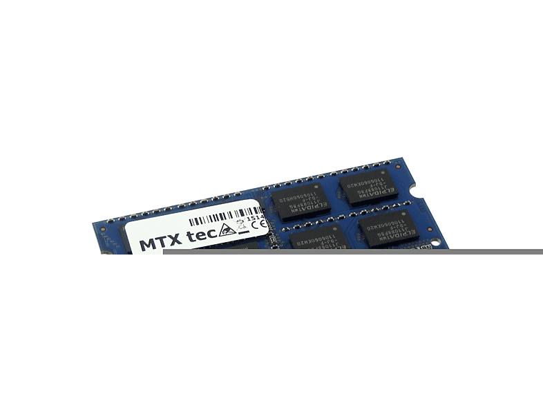 MTXTEC Arbeitsspeicher 2 GB DDR3 TERRA RAM 2 für Notebook-Speicher Mobile GB 1526