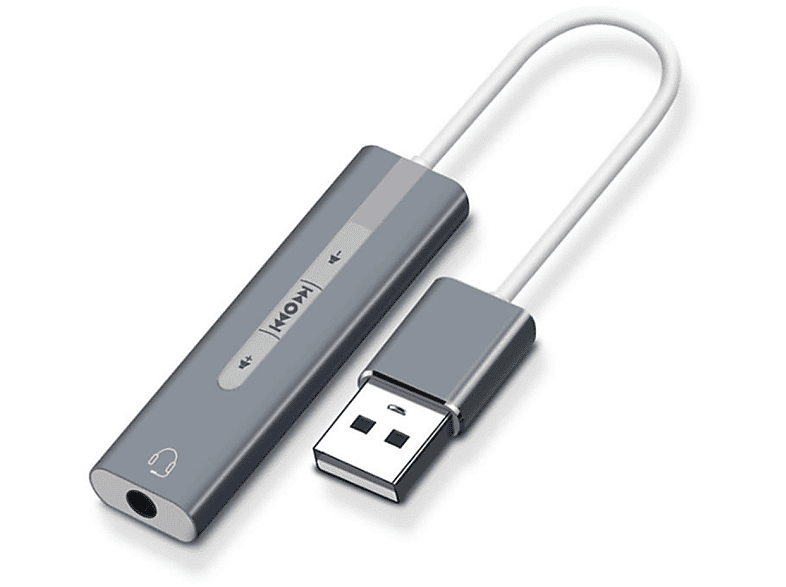 INF Externe Soundkarte USB 2.0 auf 3.5mm Adapter Konverter