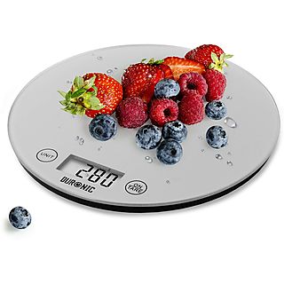 Balanza de cocina - DURONIC Duronic KS1055: Báscula de cocina digital 18cm - Máx 5kg - Color gris, 5 kg, Gris
