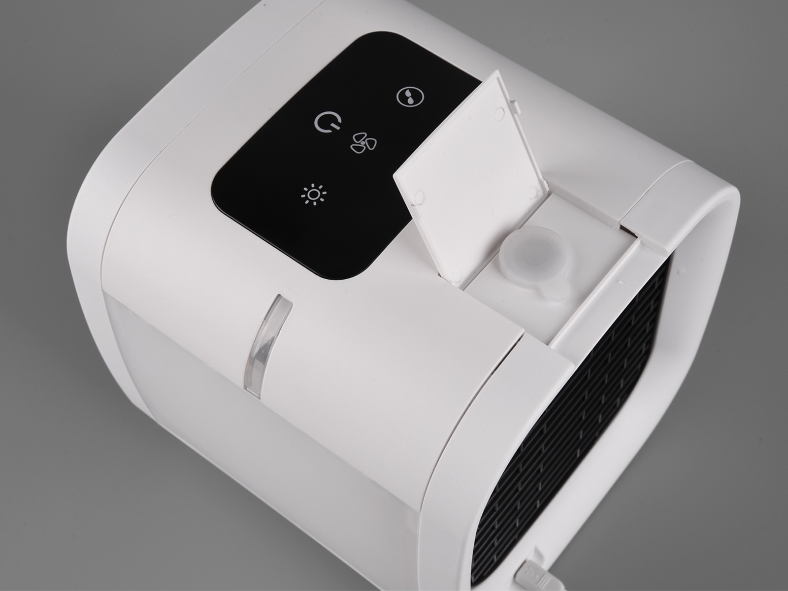 REALITY LEUCHTEN Lüfter & Tischventilator mit USB 2in1 Weiß Kühlfunktion, Wasser
