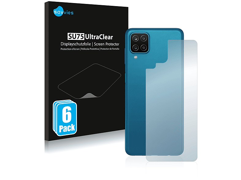 SAVVIES 6x klare Schutzfolie(für Samsung Galaxy A12)