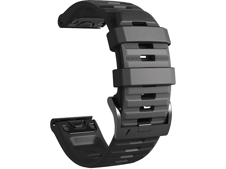 INF Ersatzarmband für Garmin Sportuhren, schwarz Forerunner Fenix 5, Garmin, Plus, 935, S62, 945, Fenix Fenix 6 5 6, S60, Approach Quatix Approach Pro, Forerunner Fenix 5, Ersatzband