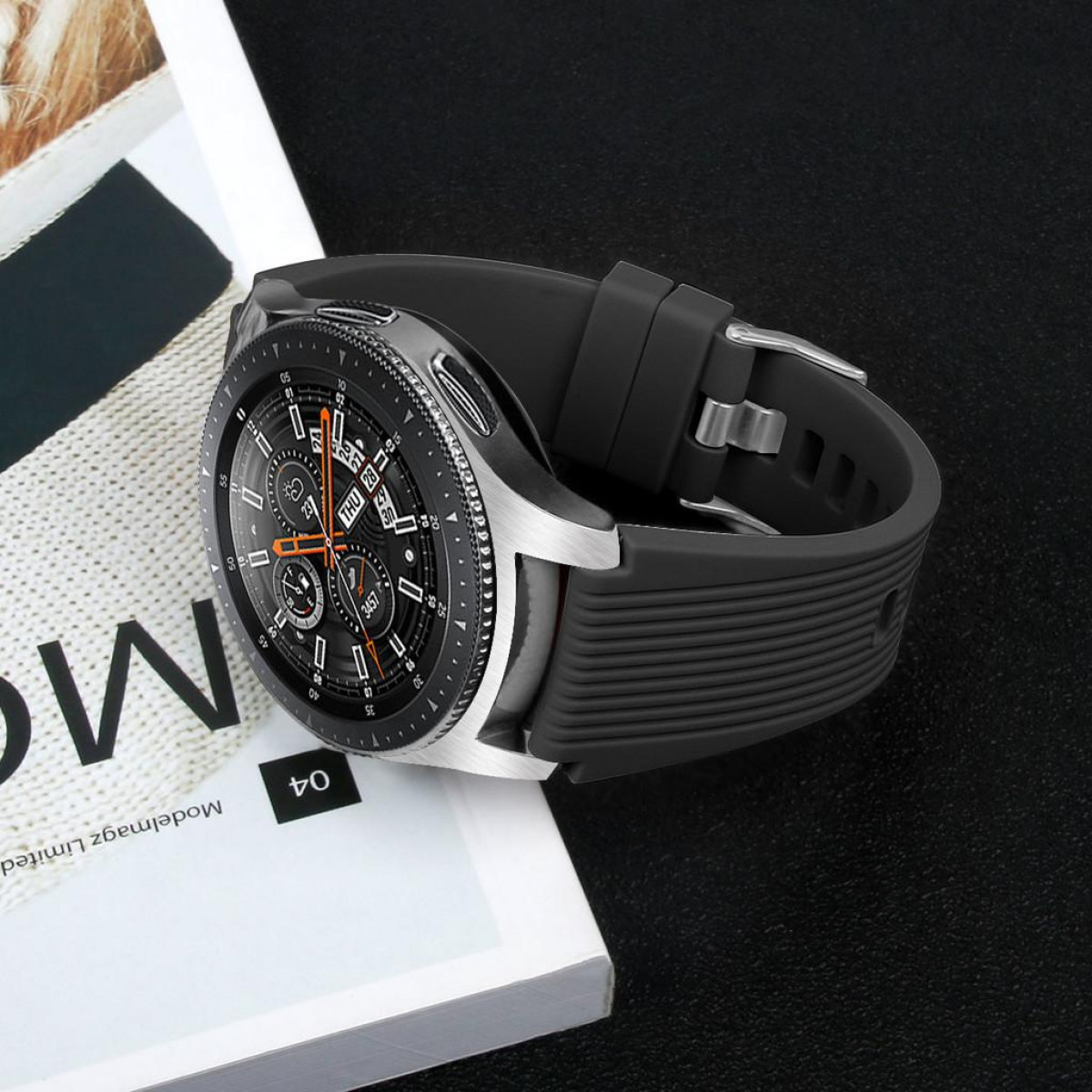 Armband Ersatzband, 46 Samsung, mm, Samsung INF Watch schwarz Galaxy Watch mm, 46 Galaxy für