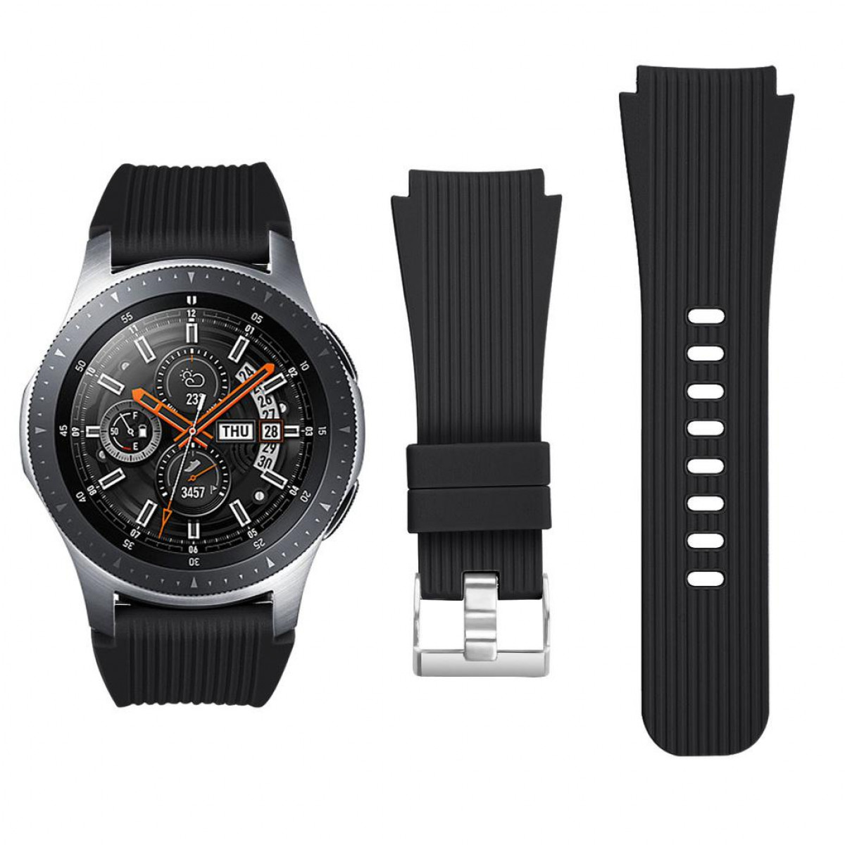 schwarz 46 mm, INF Samsung Watch Armband Watch S, Ersatzband, Samsung, Galaxy Galaxy 46 für mm-