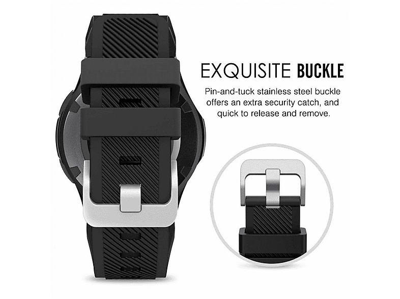 INF Armband fr Samsung Gear S3 Frontier/Classic 22mm, Ersatzband,  Ersatzarmband, Samsung Gear S3, Schwarz | MediaMarkt