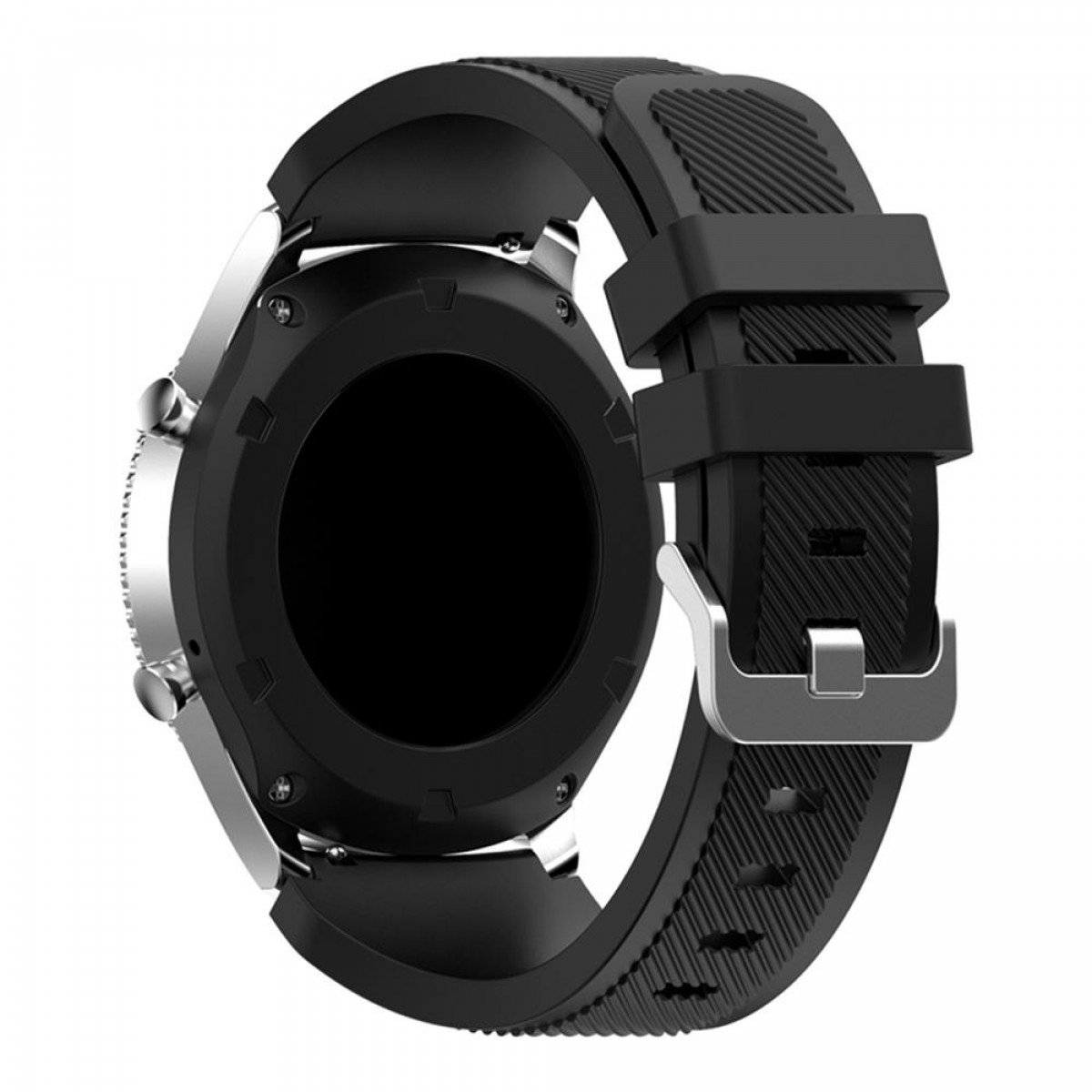 INF Armband für Samsung Gear Frontier/Classic Samsung S3 Gear S3, Ersatzb, Ersatzarmband, Uhrenarmband Schwarz Ersatzband, 22mm