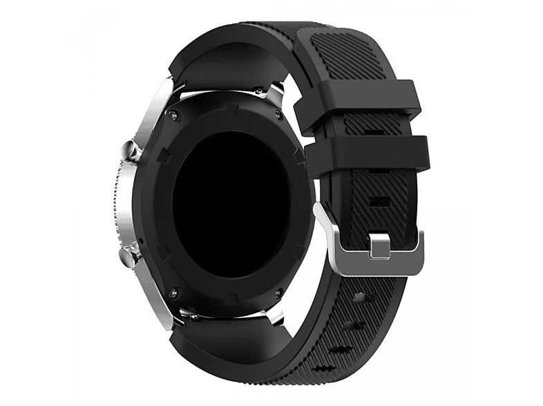 INF Armband für Samsung Gear S3 Frontier/Classic 22mm Uhrenarmband Ersatzb, Ersatzband, Ersatzarmband, Samsung Gear S3, Schwarz