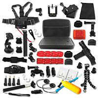 INF Zubehör-Kit für GoPro Actionkameras 50 Teile, Zubehör-Kit für GoPro Actionkameras, Mehrfarbig