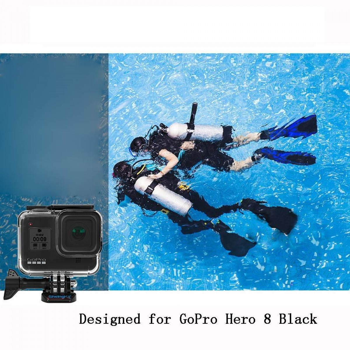 Unterwassergehäuse Hero Gopro 8 INF 8) Gopro Hero Displayschutz(für