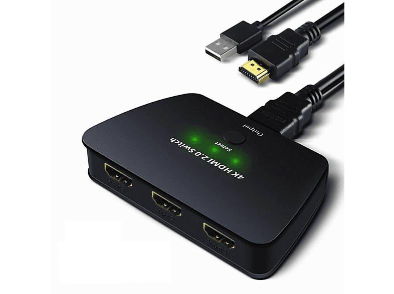 INF HDMI Switch 3-1 mit Switch HDMI HDR, 4K (2160p) 3D und