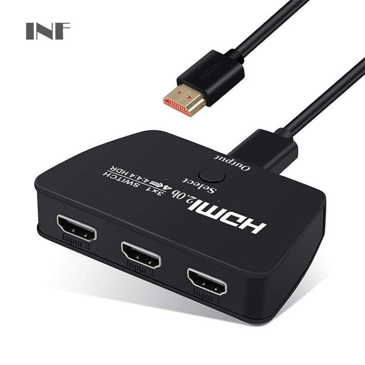 INF HDMI Switch 3-1 mit Switch HDMI HDR, 4K (2160p) 3D und