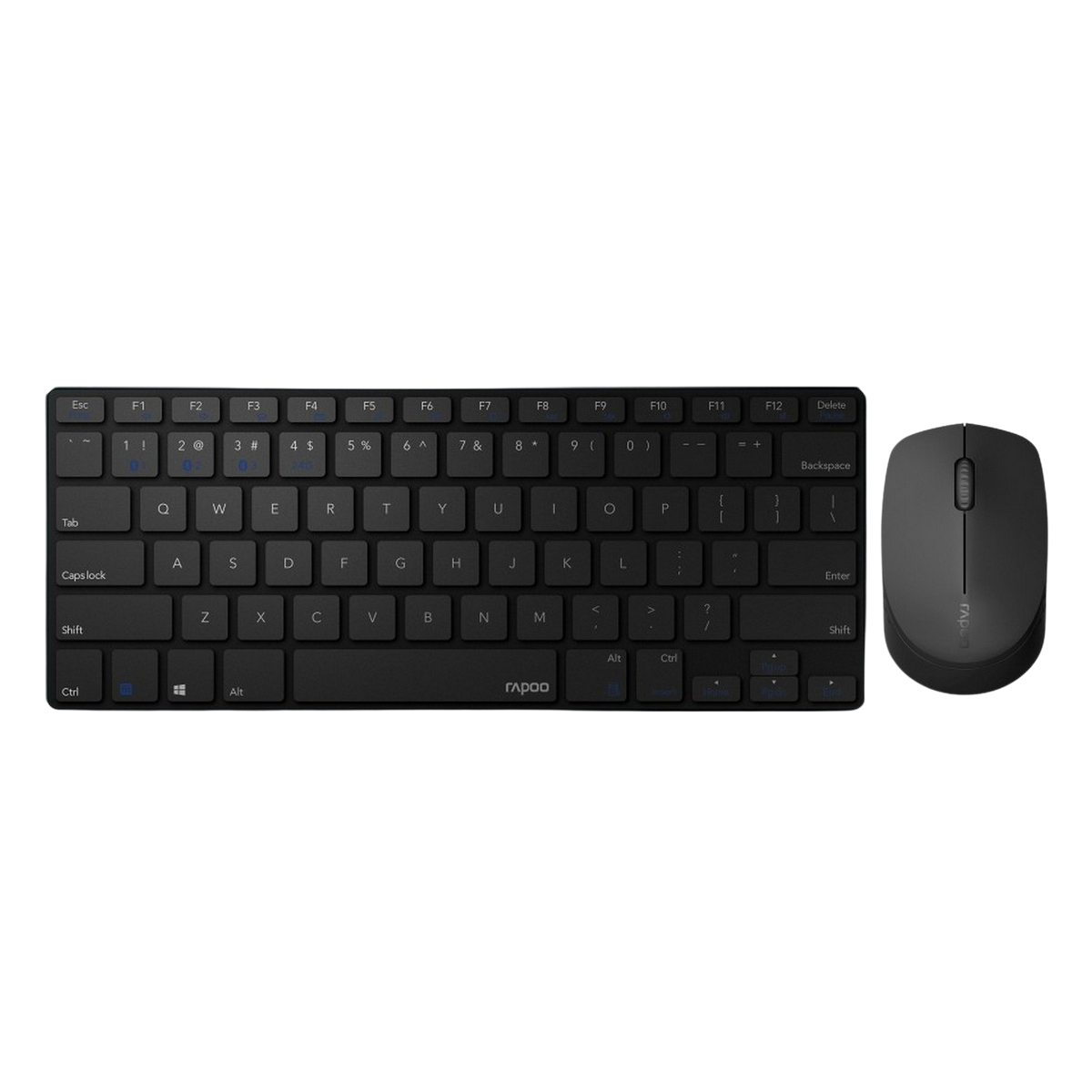 Pack Teclado + Ratón - 192077 RAPOO, Inalámbrico, Negro