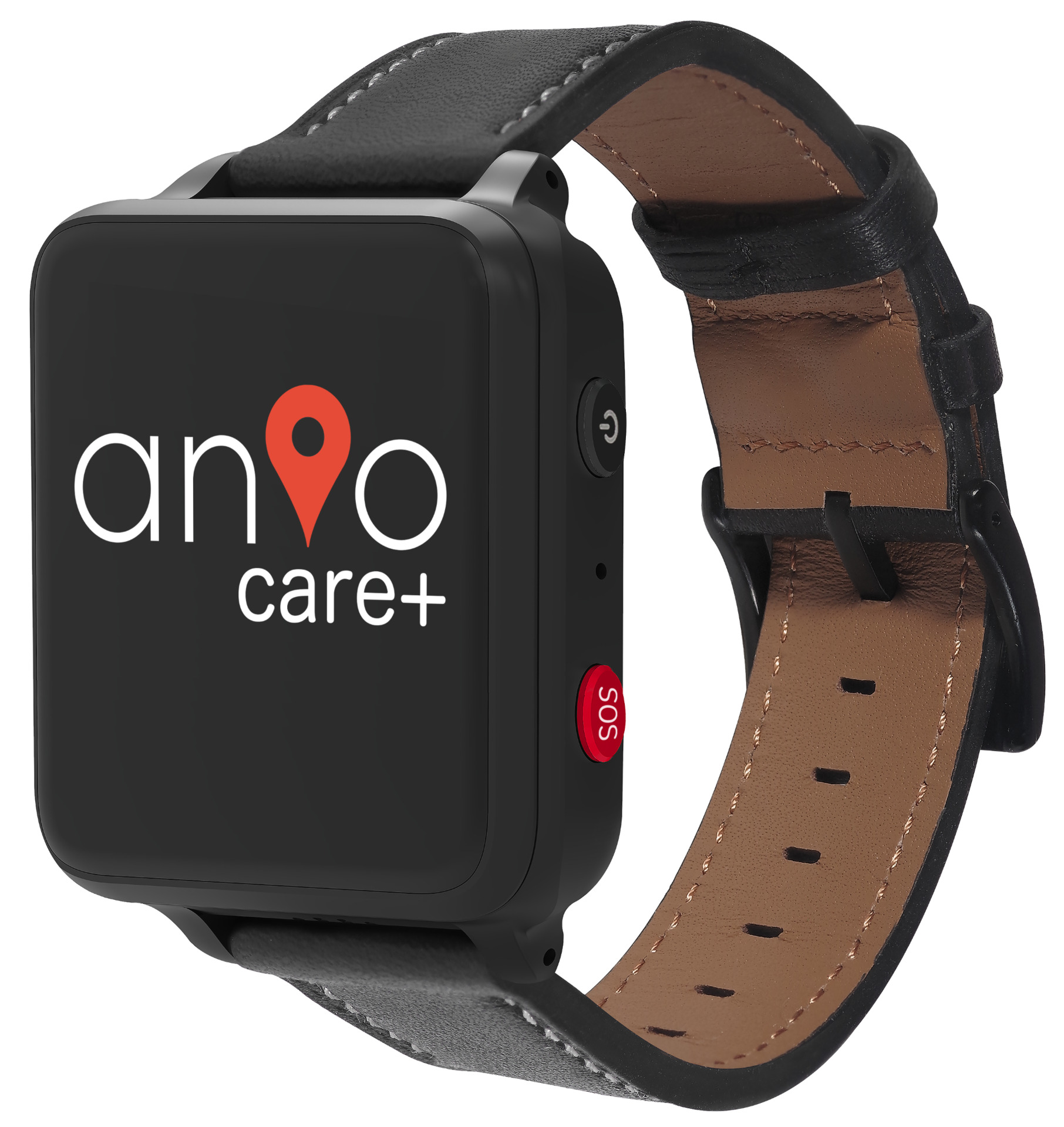 ANIO Care + Smartwatch Leder, schwarz