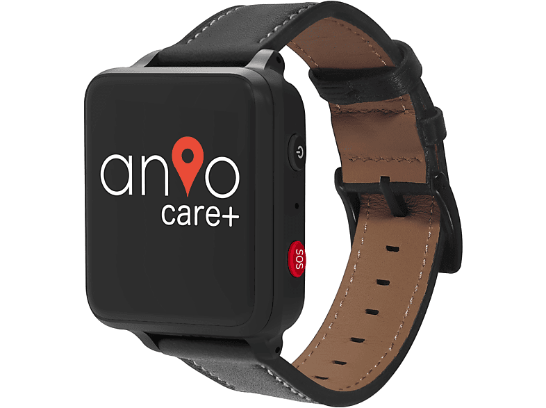 ANIO Care + schwarz Leder, Smartwatch